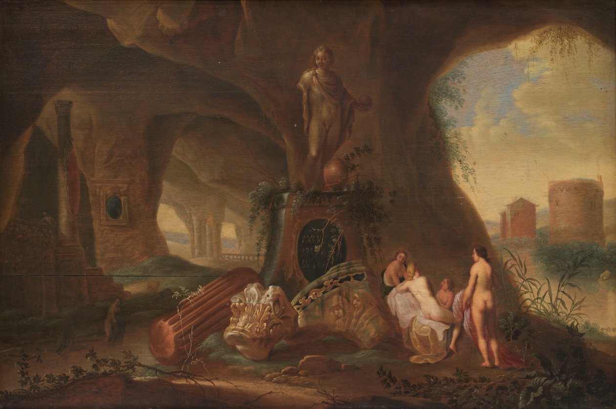 Nimfy w grocie autorstwa Abraham van Cuylenborch