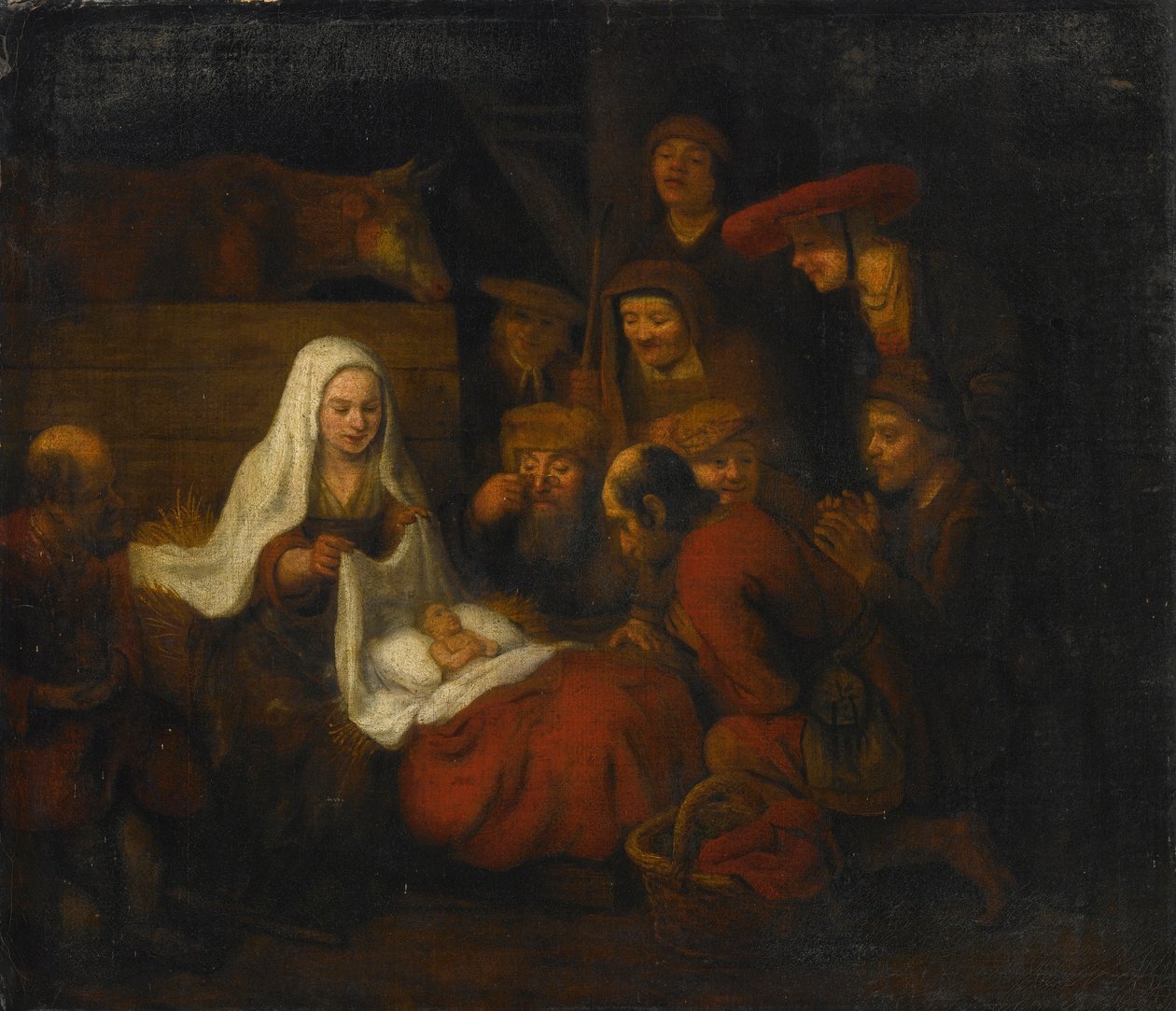 Abraham van Dyck Adoracja pasterzy autorstwa Abraham van Dijck