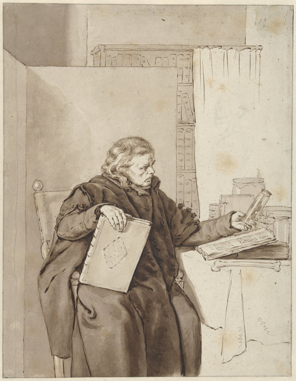 Portret starca w gabinecie autorstwa Abraham van Strij (I)