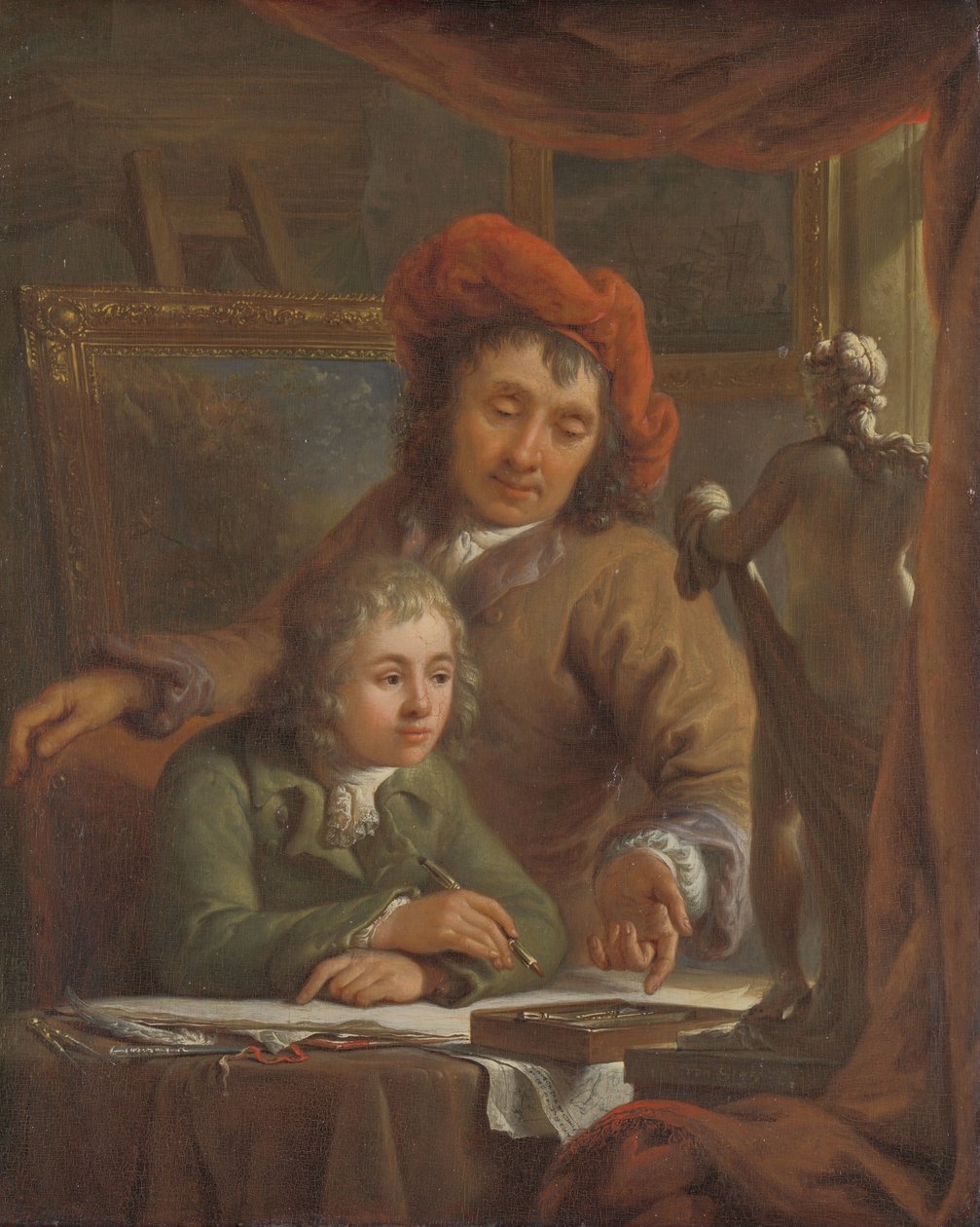 Lekcja rysunku lekcja rysunku autorstwa Abraham van Strij (I)