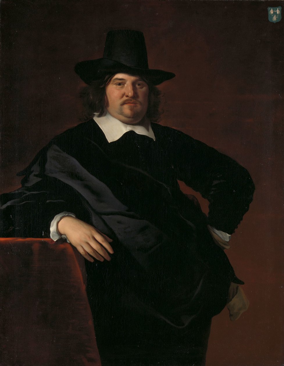 Abraham de Visscher (1605-67). Kupiec z Amsterdamu i dyrektor Holenderskiej Kompanii Zachodnioindyjskiej autorstwa Abraham van den Tempel (attributed to)