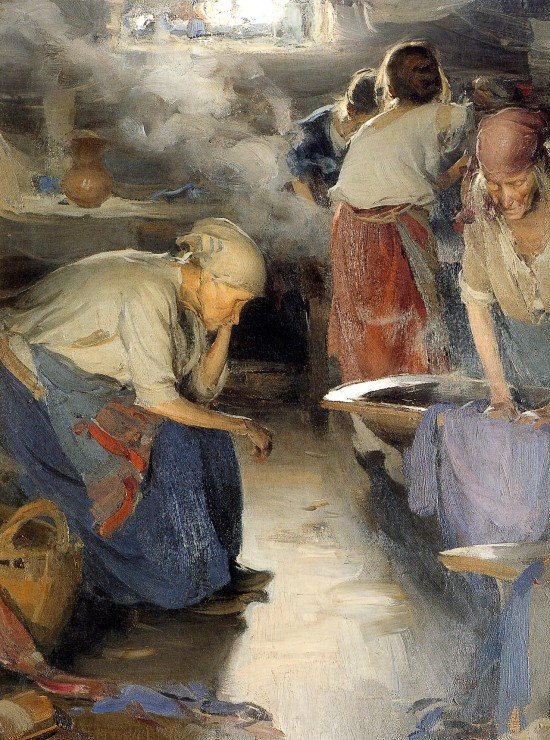 Pralka Kobiety autorstwa Abram Efimovich Arkhipov
