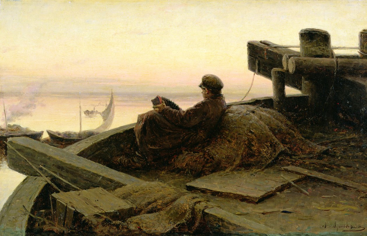 Nad Wołgą, 1889 autorstwa Abram Efimovich Arkhipov