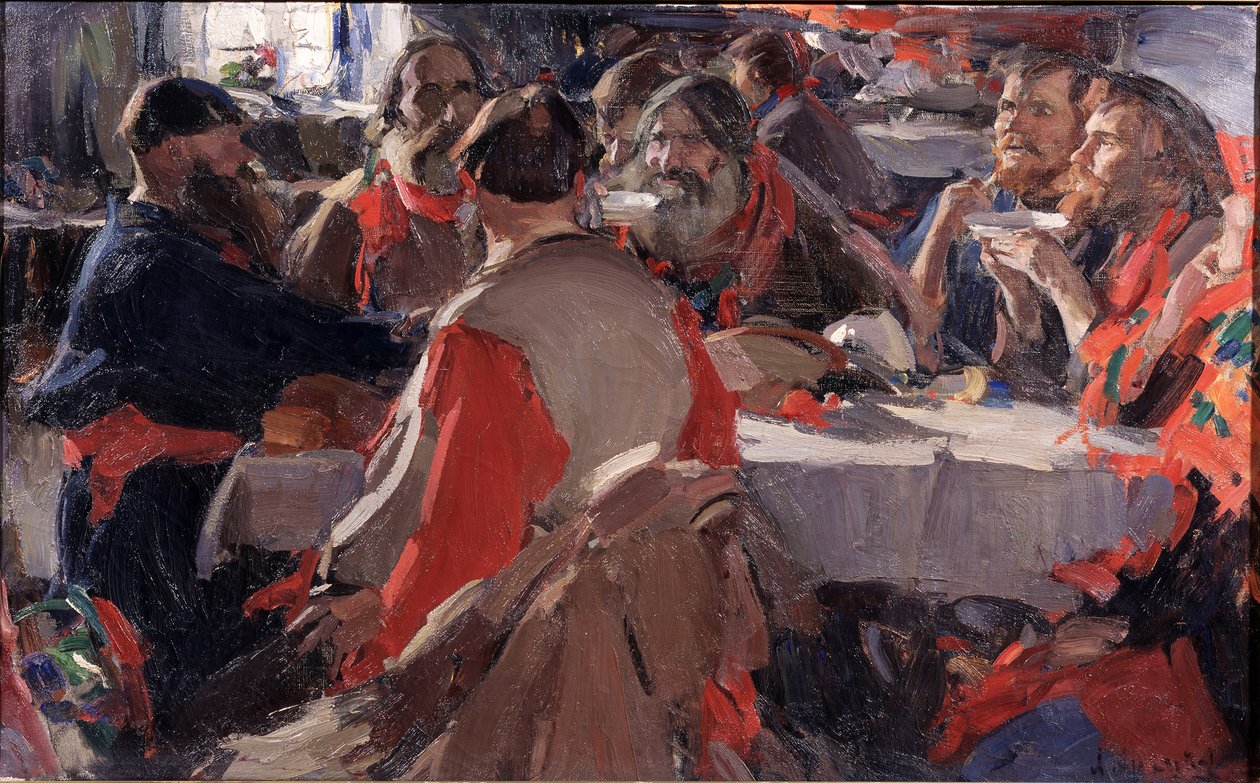 Picie herbaty autorstwa Abram Efimovich Arkhipov