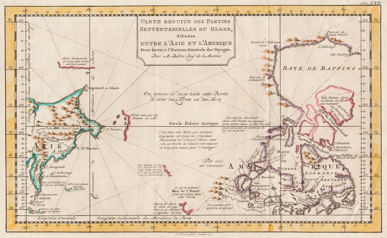 Mapa Azji i Ameryki autorstwa Abram van Krevelt