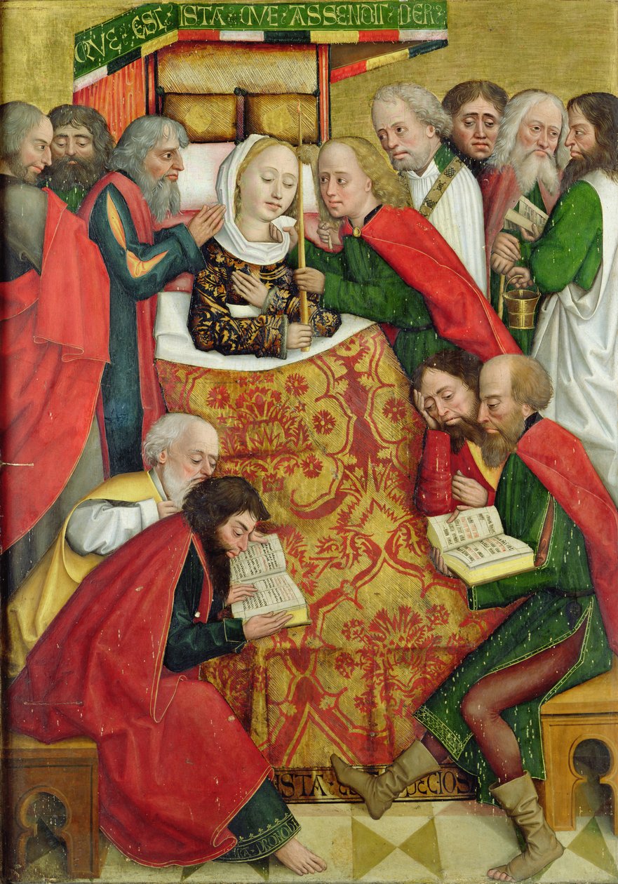 Śmierć Dziewicy, z Ołtarza Kopuły, 1499 (tempera na desce) autorstwa Absolon Stumme
