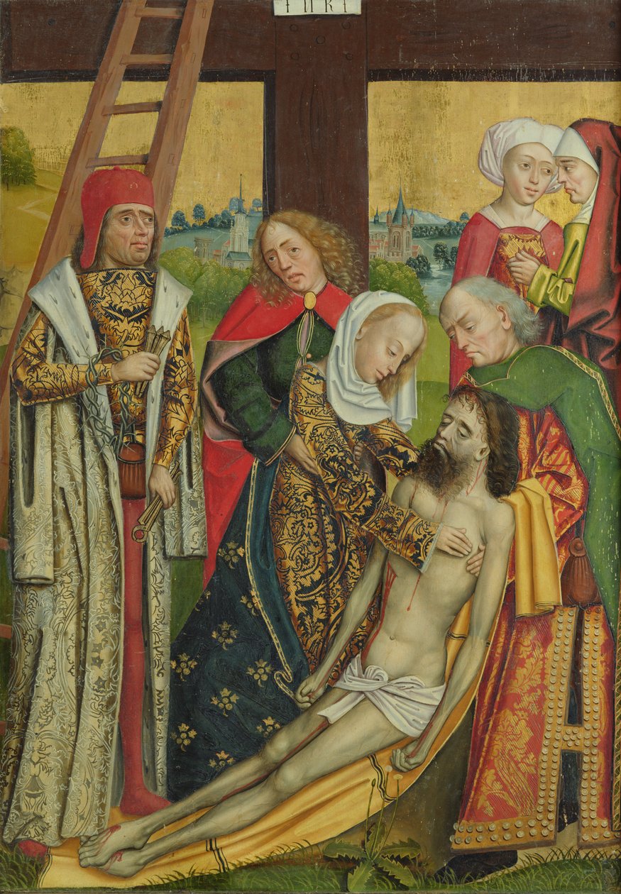 Zejście z Krzyża, z Ołtarza Kopuły, 1499 (tempera na desce) autorstwa Absolon Stumme