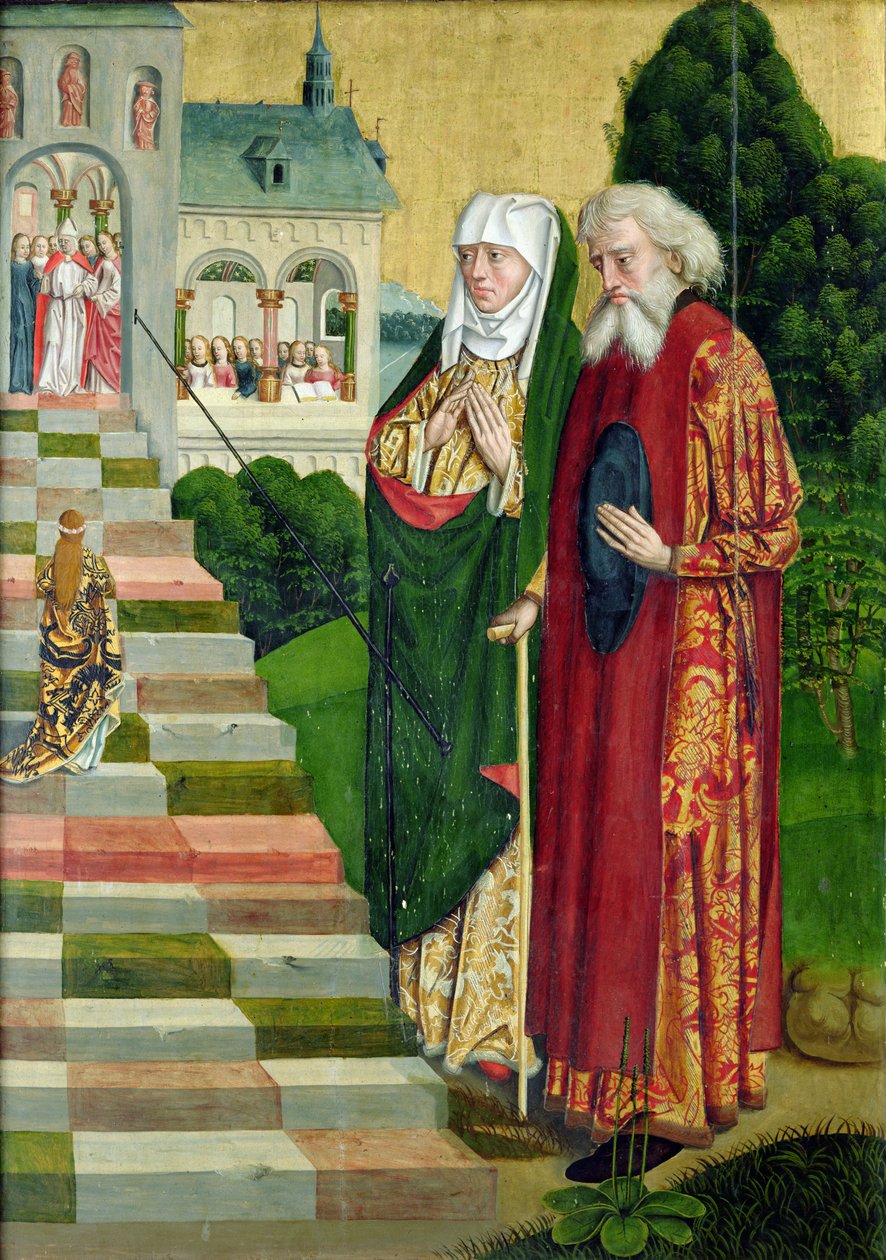 Ofiarowanie Dziewicy z ołtarza kopułowego, 1499 (tempera na panelu) autorstwa Absolon Stumme