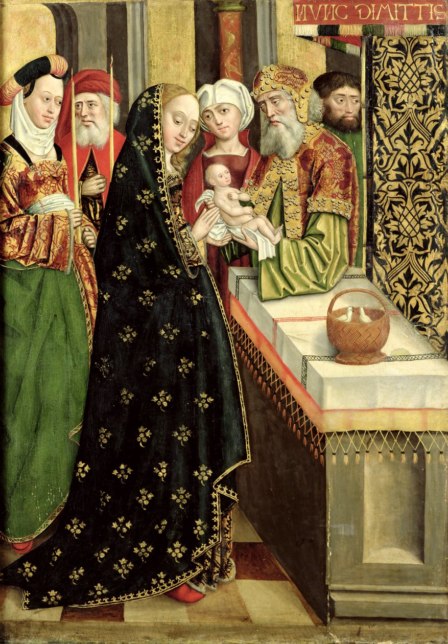 Ofiarowanie w świątyni, z ołtarza kopuły, 1499 (tempera na desce) autorstwa Absolon Stumme