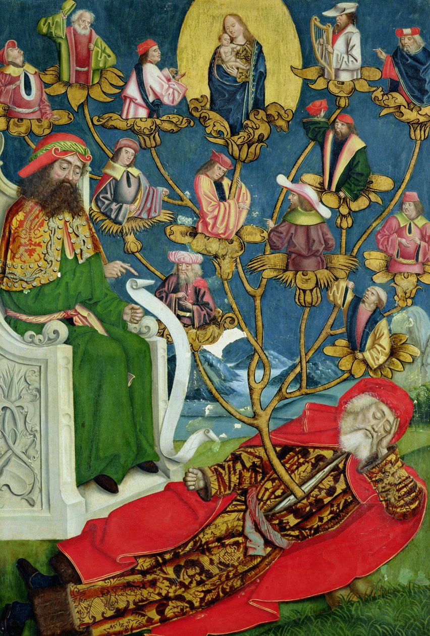 Drzewo Jessego, z ołtarza kopuły, 1499 (tempera na desce) (zob. 145501-15) autorstwa Absolon Stumme