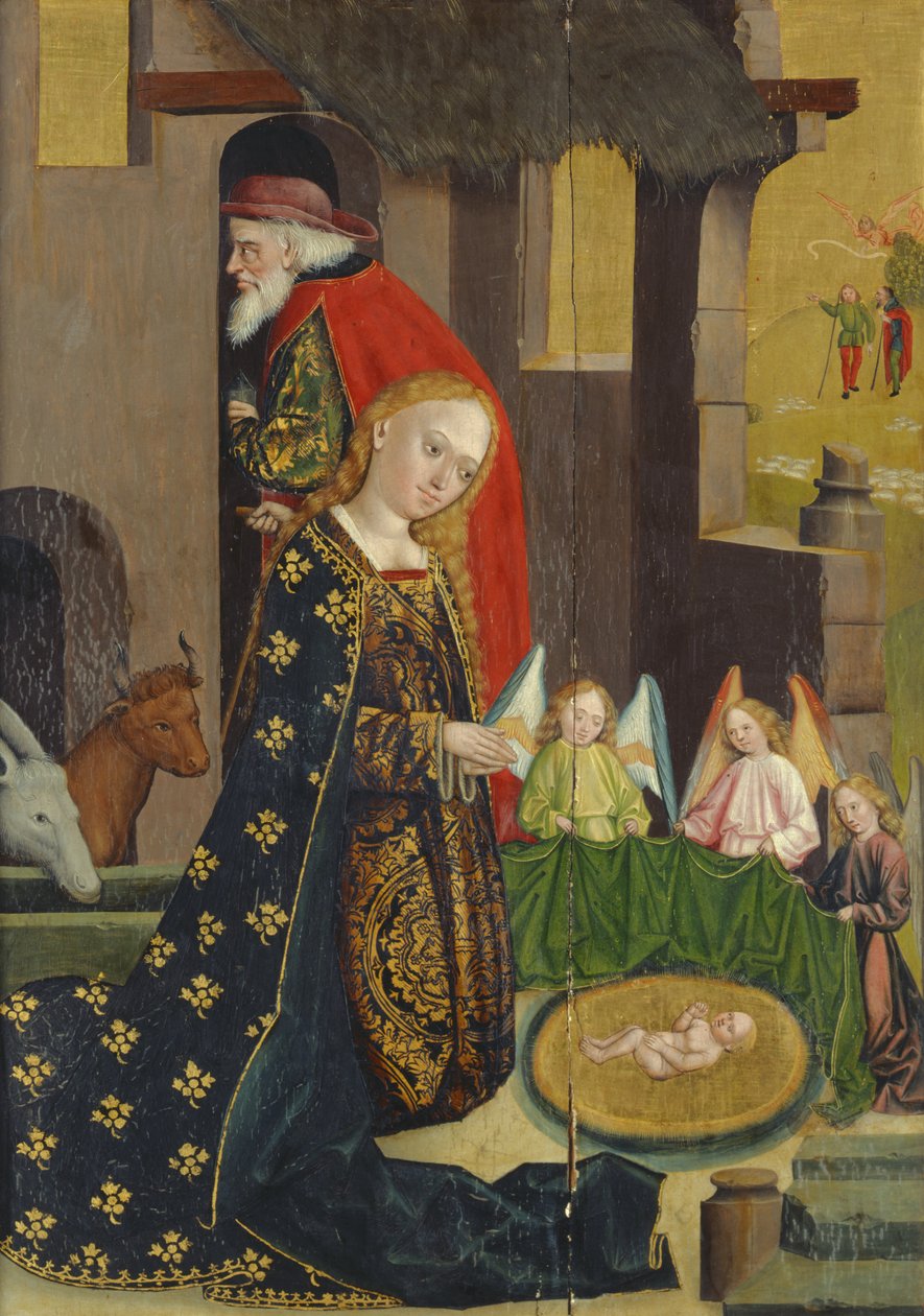 Narodzenia, z ołtarza kopułowego, 1499 (tempera na desce) autorstwa Absolon Stumme