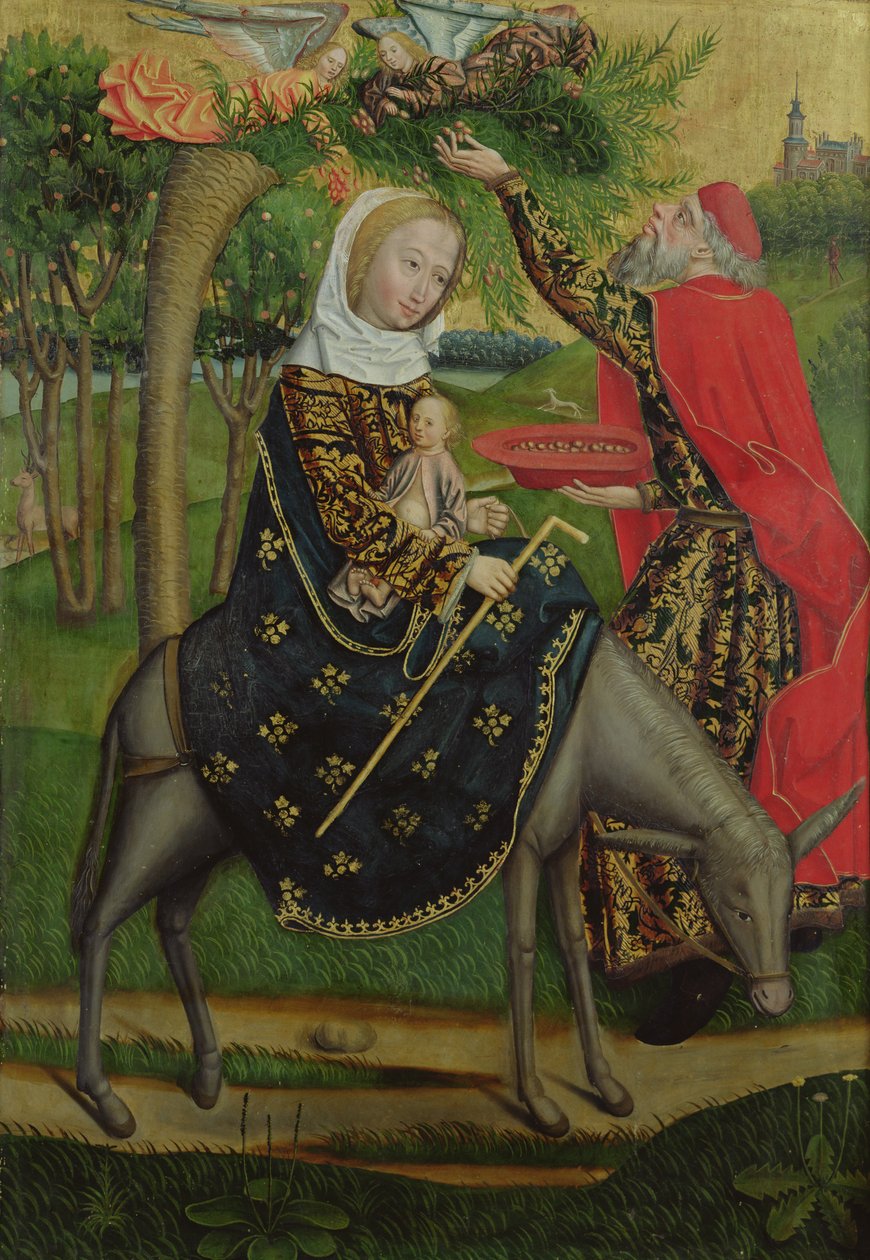 Ucieczka do Egiptu, z ołtarza kopuły, 1499 (tempera na panelu) autorstwa Absolon Stumme