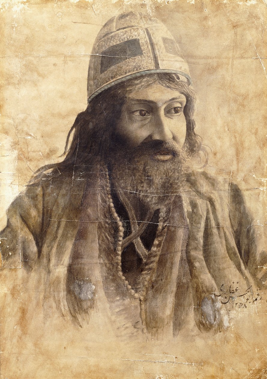 Derwisz, ok. 1851-2 autorstwa Abul Hassan Ghaffari