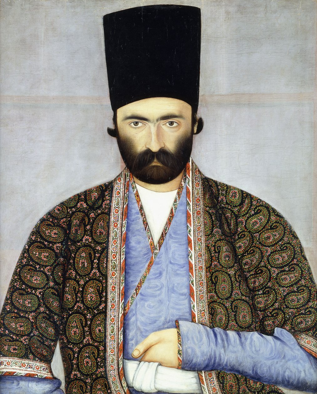 Portret „Imad al Daulah, Imam Quli Khan, ok. 1855-1860 autorstwa Abul Hassan Ghaffari