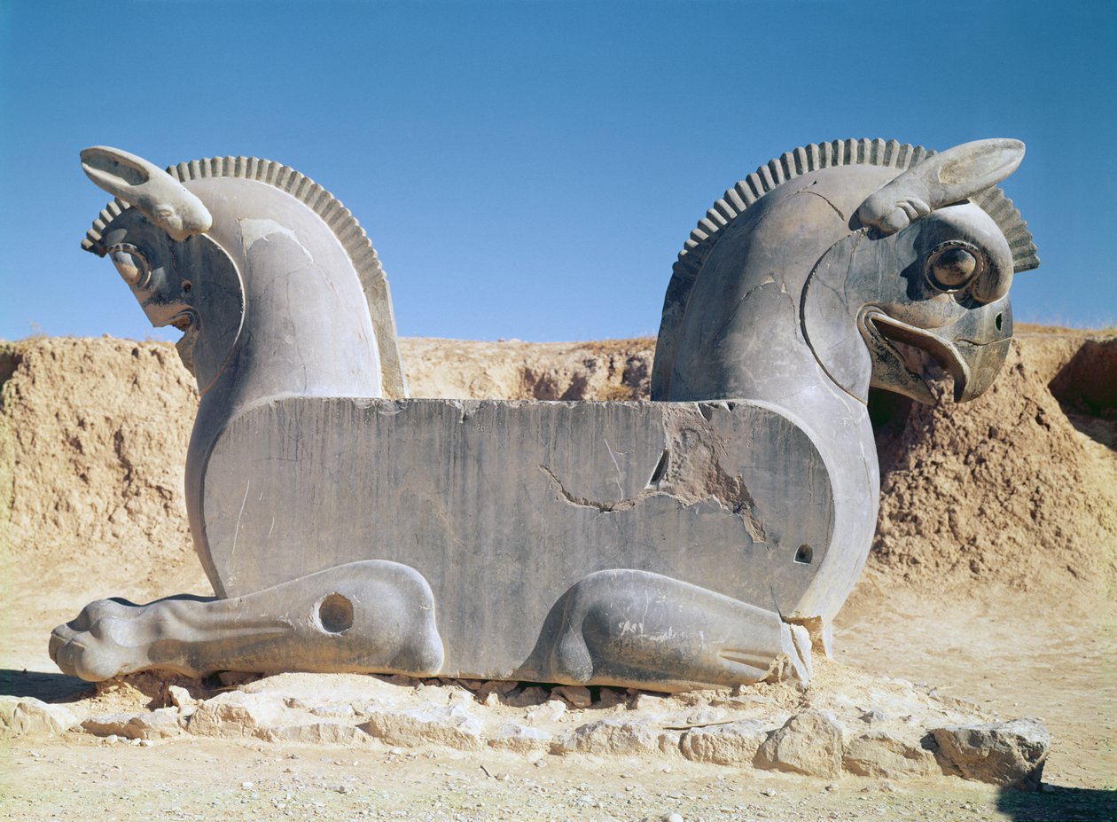 Podwójny gryf ze stolicy, okres Achemenii, autorstwa Achaemenid