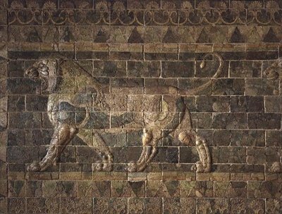 Lew z Pałacu Artakserksesa II (ok.404-358 pne) Susa (cegły emaliowane) autorstwa Achaemenid