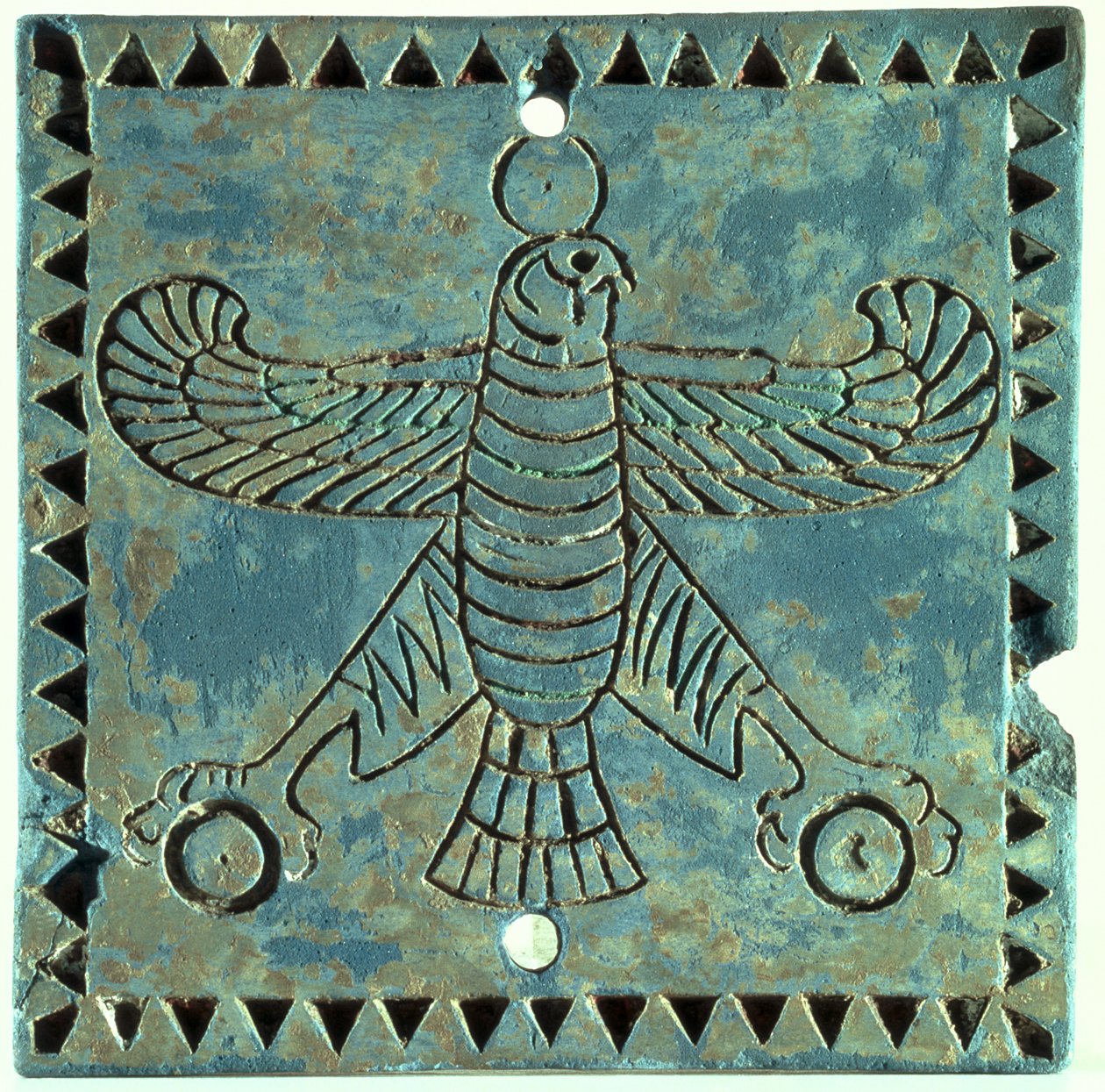 Płytka przedstawiająca orła, 500-480 pne (ceramika szkliwiona) autorstwa Achaemenid