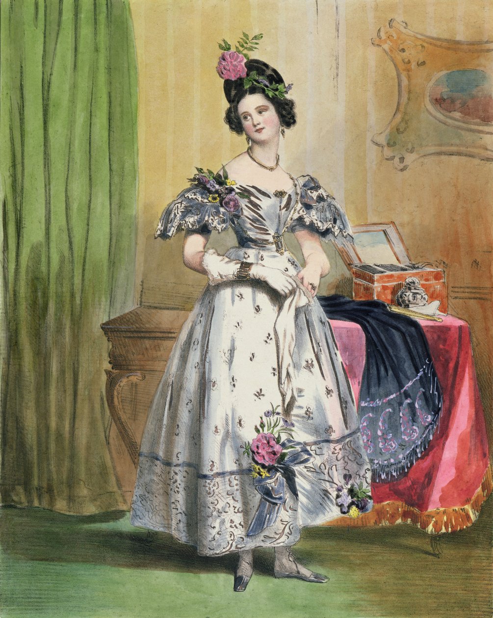 Jedenasta wieczorem, 1830-48 autorstwa Achille Devéria