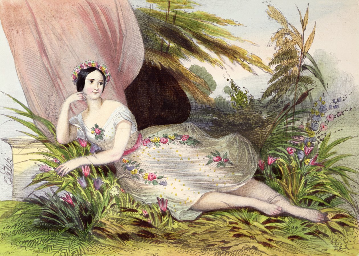 Maria Taglioni (1804-84) w „Scenie kwiatowej”, z „Album de l