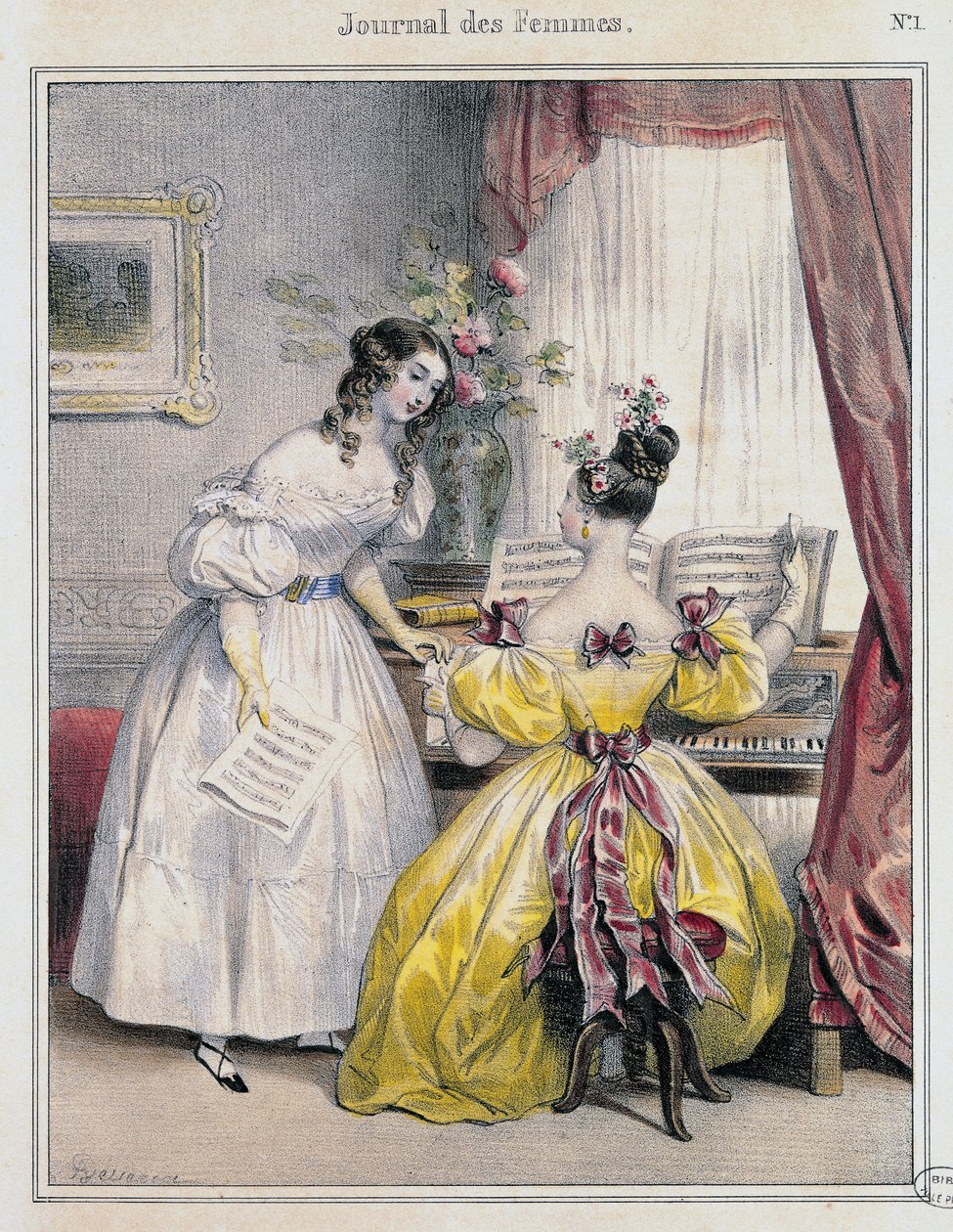 Preludium z „Journal des Femmes”, 1830-48 autorstwa Achille Devéria