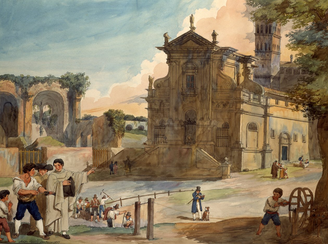 Fasada kościoła św. Jakuba Nieuleczalnych, 1833 autorstwa Achille Pinelli