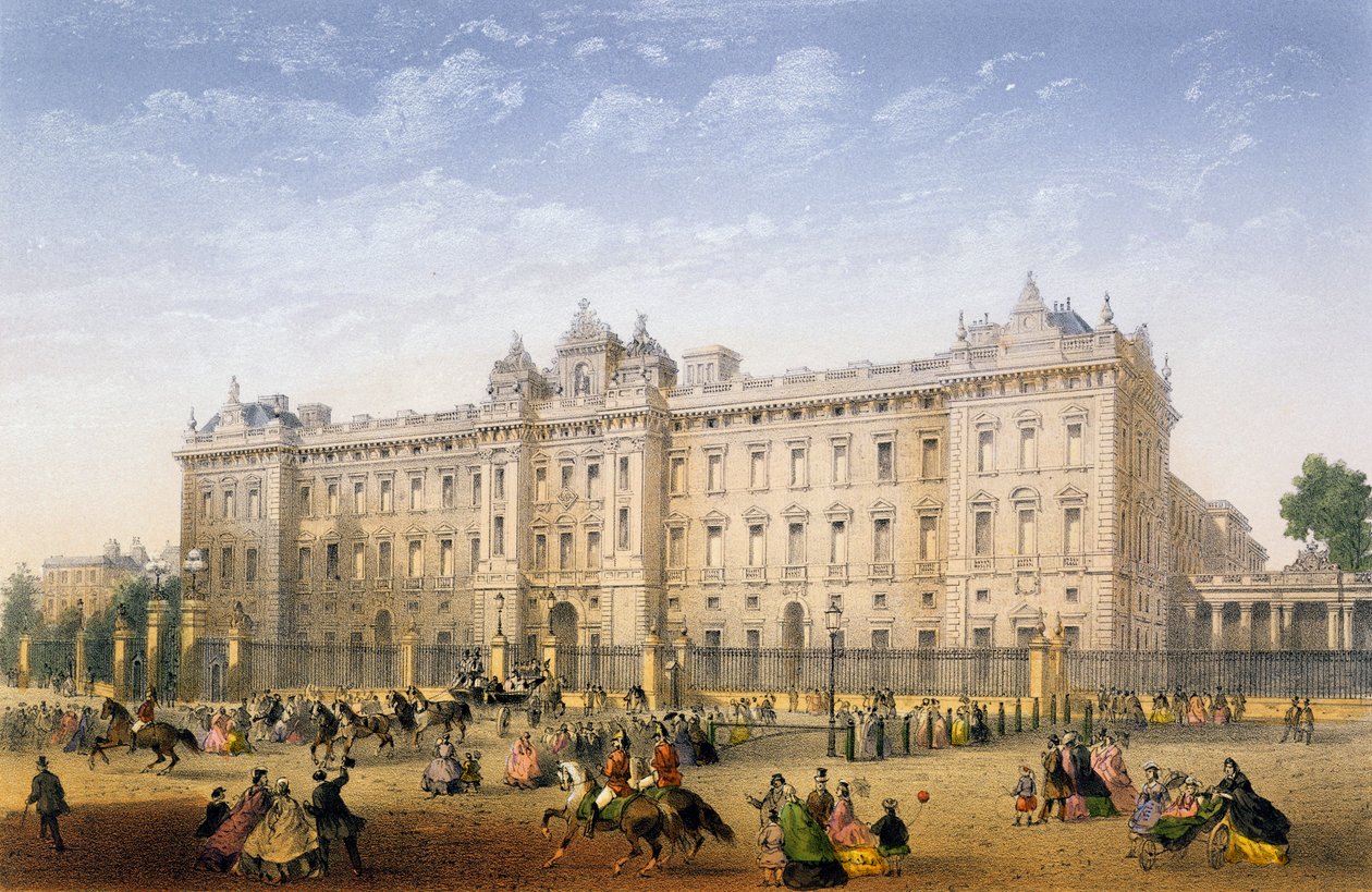Pałac Buckingham, ok. 1862 autorstwa Achille Louis Martinet