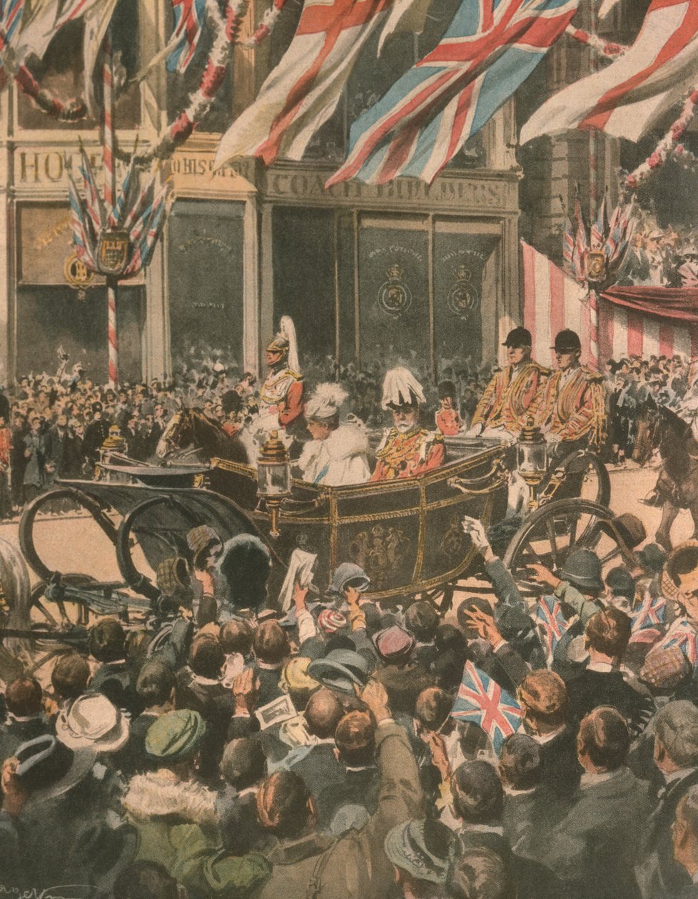 Ilustracja na okładce jubileuszu króla Jerzego V; Londyn, Anglia autorstwa Achille Beltrame