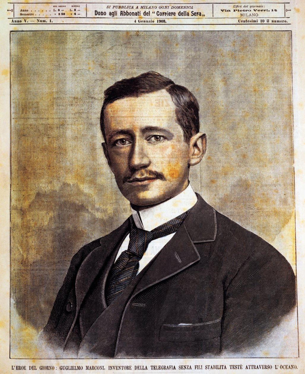 Portret Guglielmo Giovanniego Marii Marconiego (Bologna autorstwa Achille Beltrame