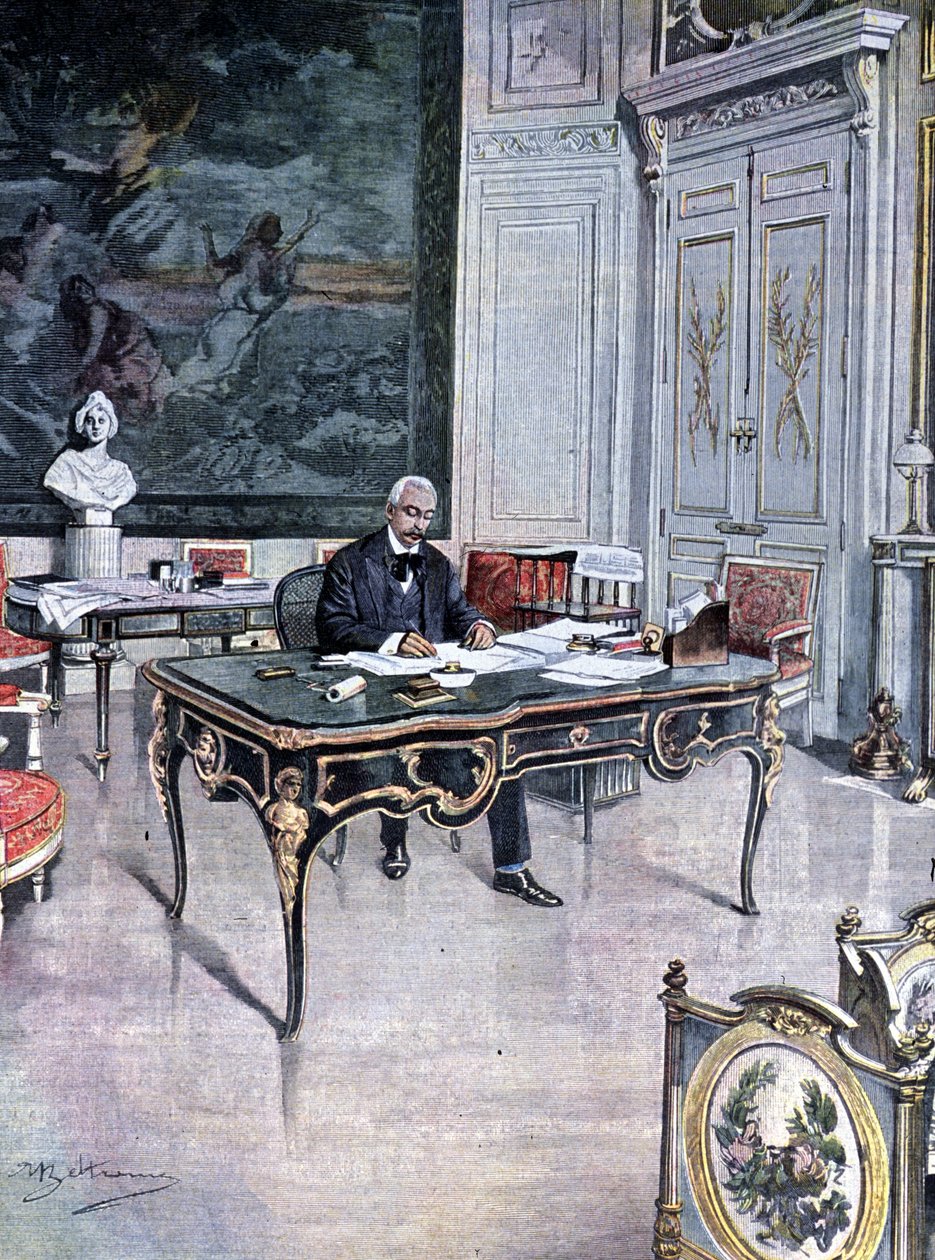Prezydent Republiki Francuskiej Félix Faure w 1899 r. Ilustracja Achille Beltrame autorstwa Achille Beltrame