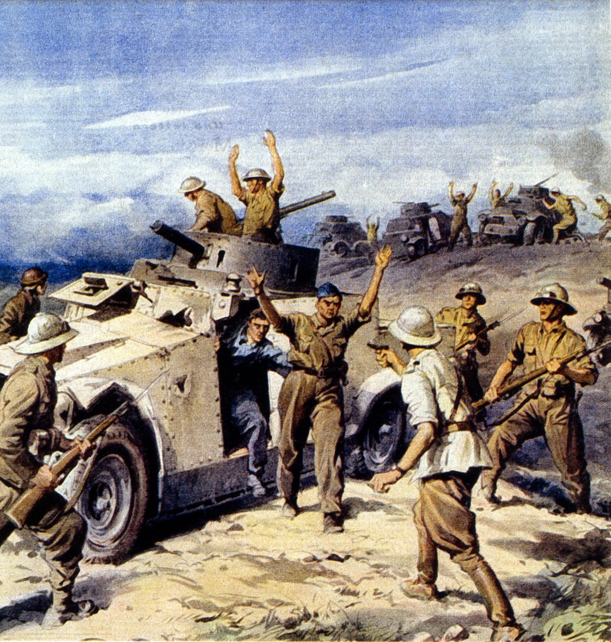 II wojna światowa-1940 1941-kampania północnoafrykańska-włoska inwazja na Egipt autorstwa Achille Beltrame