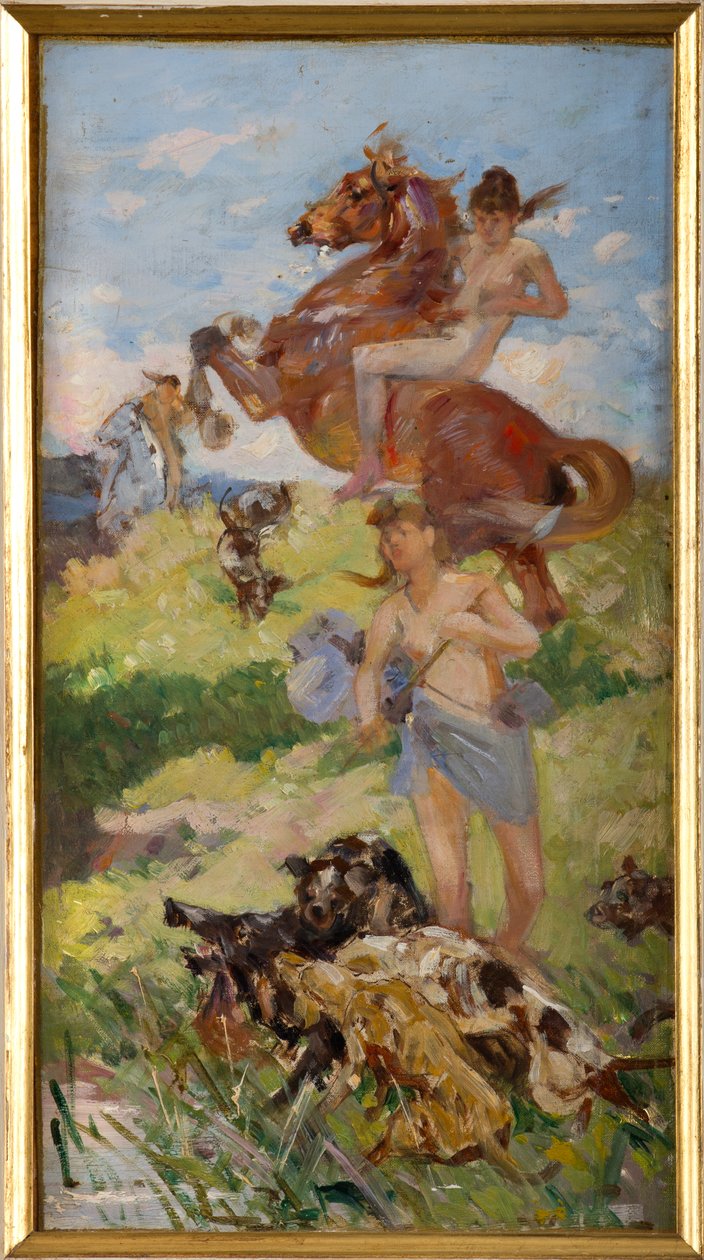 Scena polowania autorstwa Achille Boschi