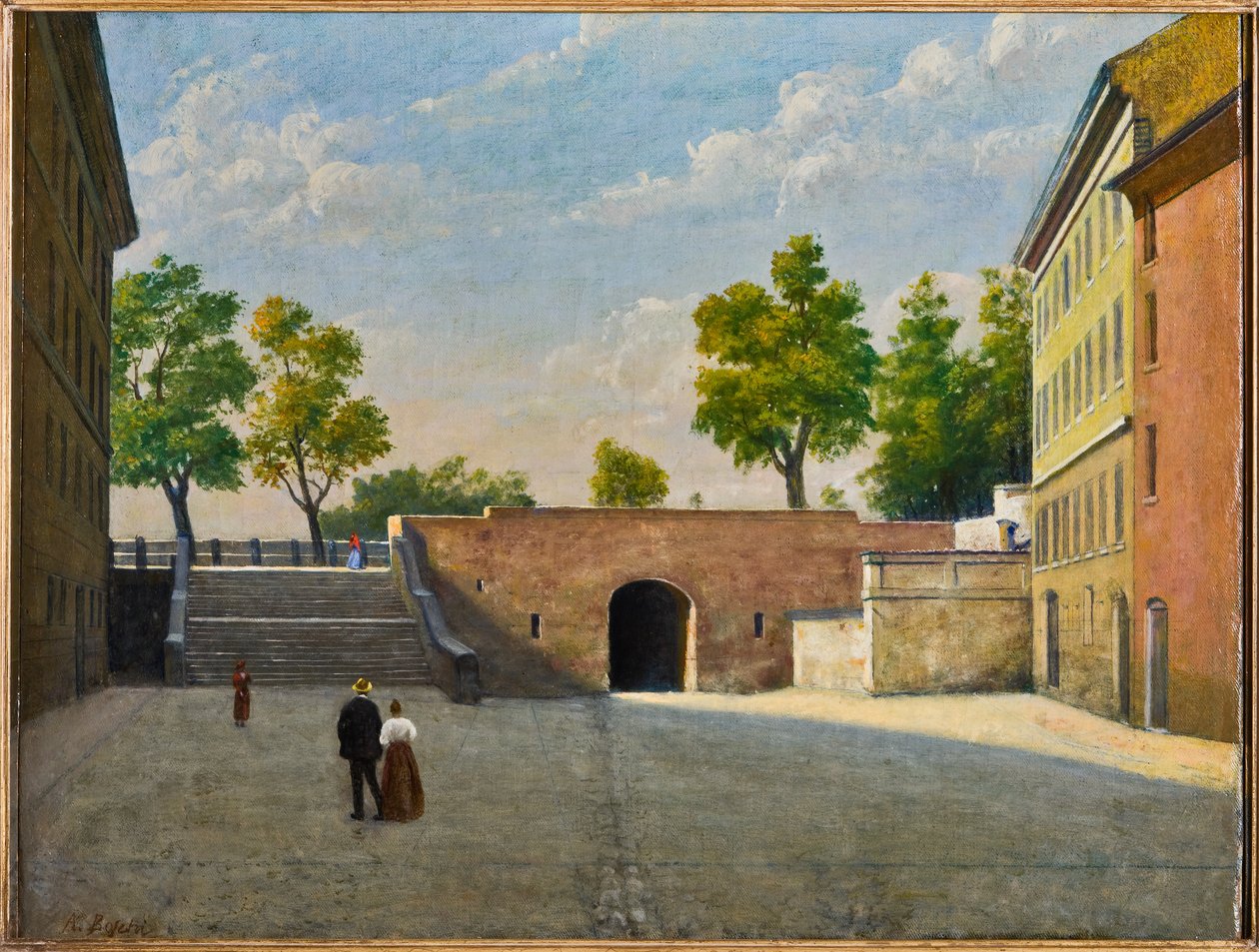 Porta Bologna w Modenie (olej na płótnie) autorstwa Achille Boschi