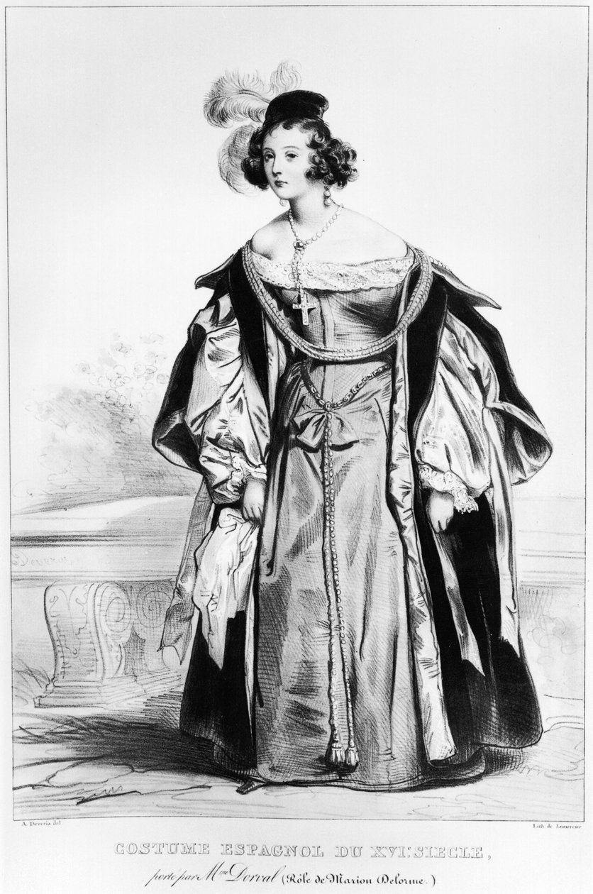 Marie Dorval w roli Marion Delorme przez Victora Hugo autorstwa Achille Devéria