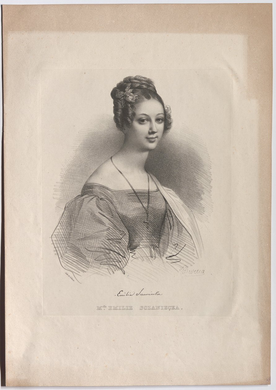 Melle. EMILIE SCZANIECKA. autorstwa Achille Devéria