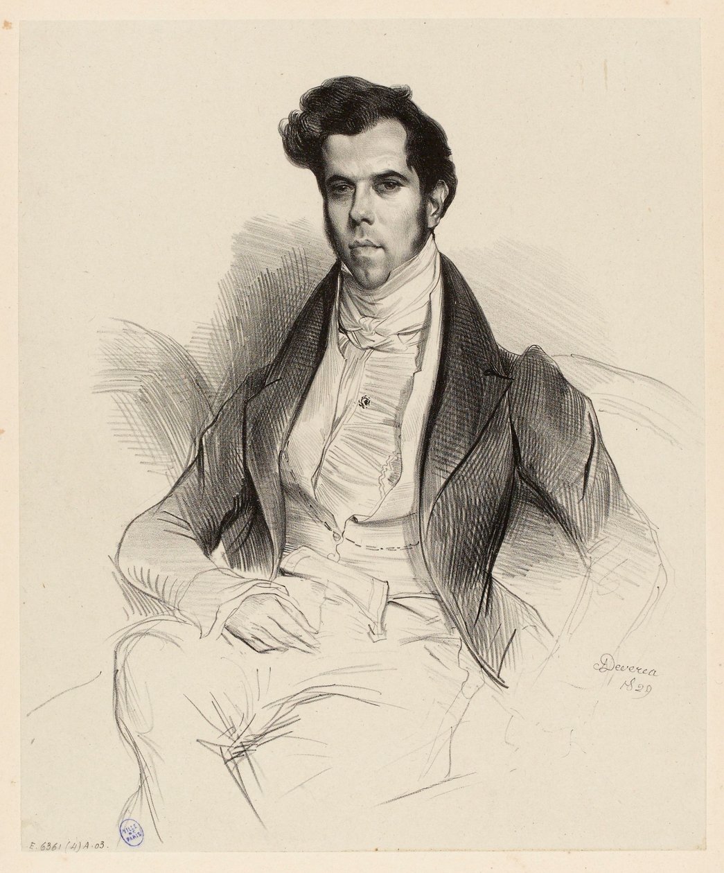 Portret Horace’a Saya (1794–1860), ekonomisty i posła autorstwa Achille Devéria