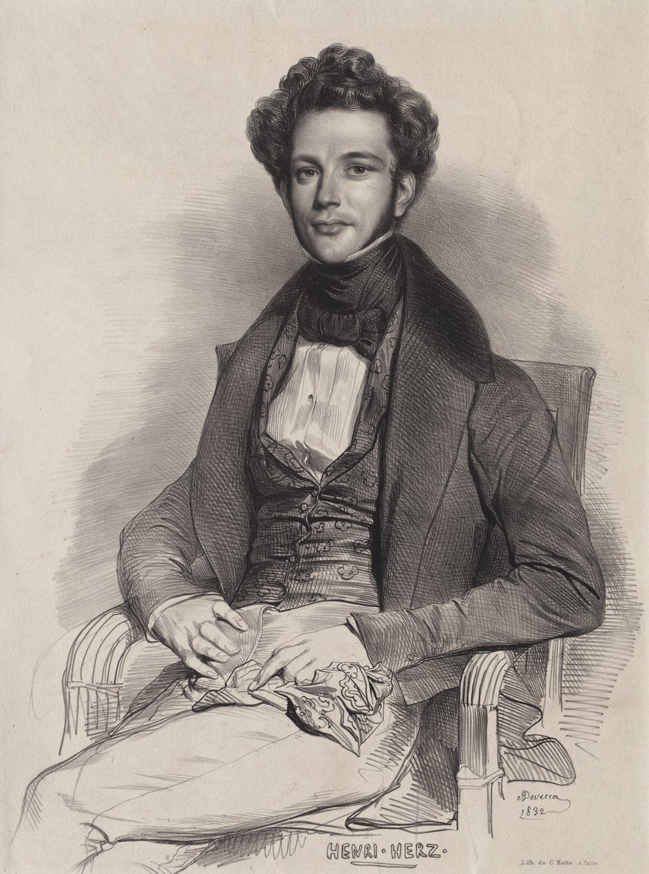 Henri Herz, pianista autorstwa Achille Devéria