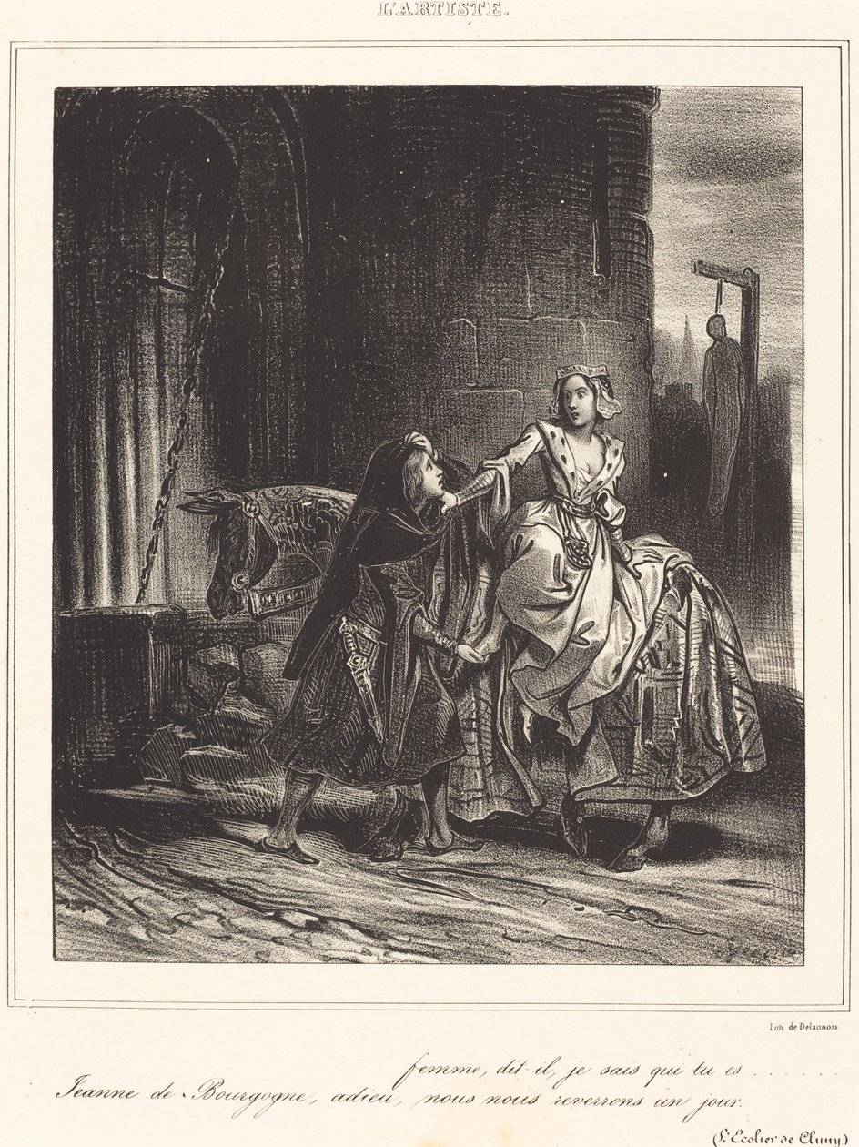 Joanna Burgundzka autorstwa Achille Devéria