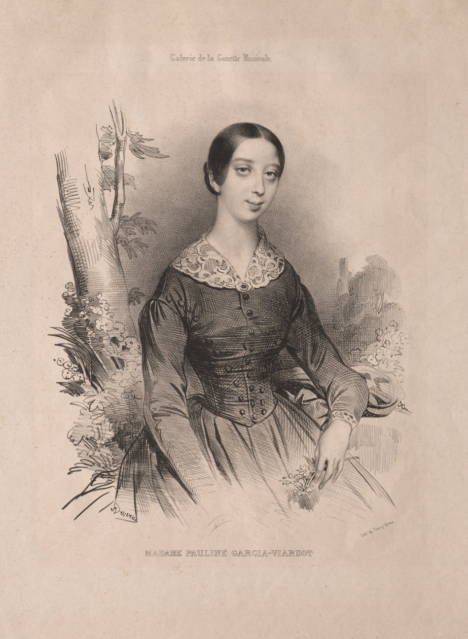 Pani Paulina Garcia-Viardot autorstwa Achille Devéria