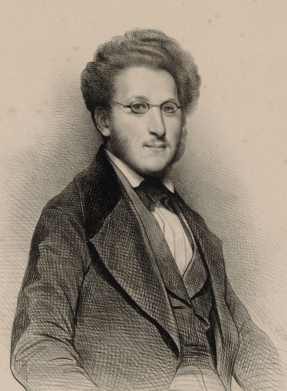 Portret skrzypka i kompozytora Heinricha Panofki 1807-1887 , 1840. autorstwa Achille Devéria