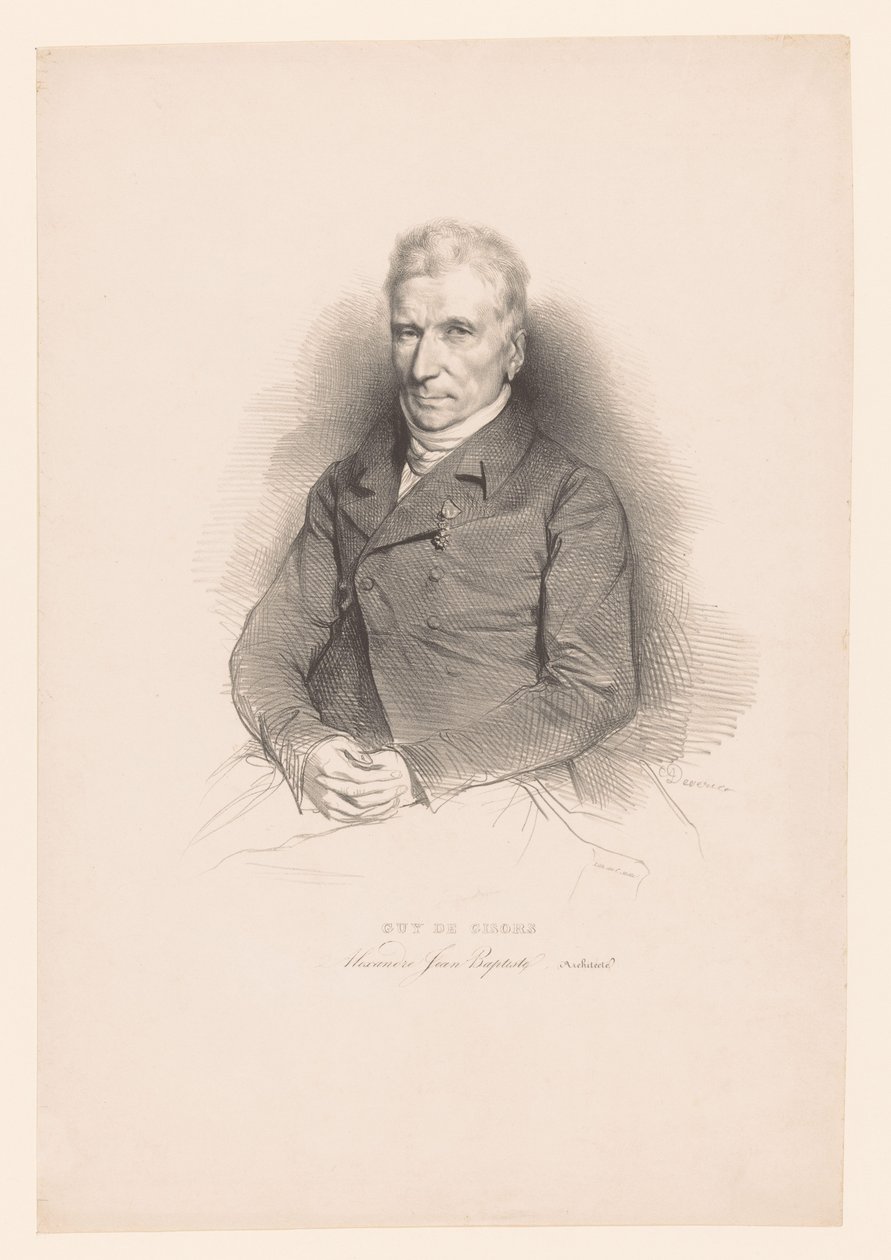 Portret Alexandre-Jeana-Baptiste-Guy de Gisors Guy de Gisors (tytuł na obiekcie) autorstwa Achille Devéria