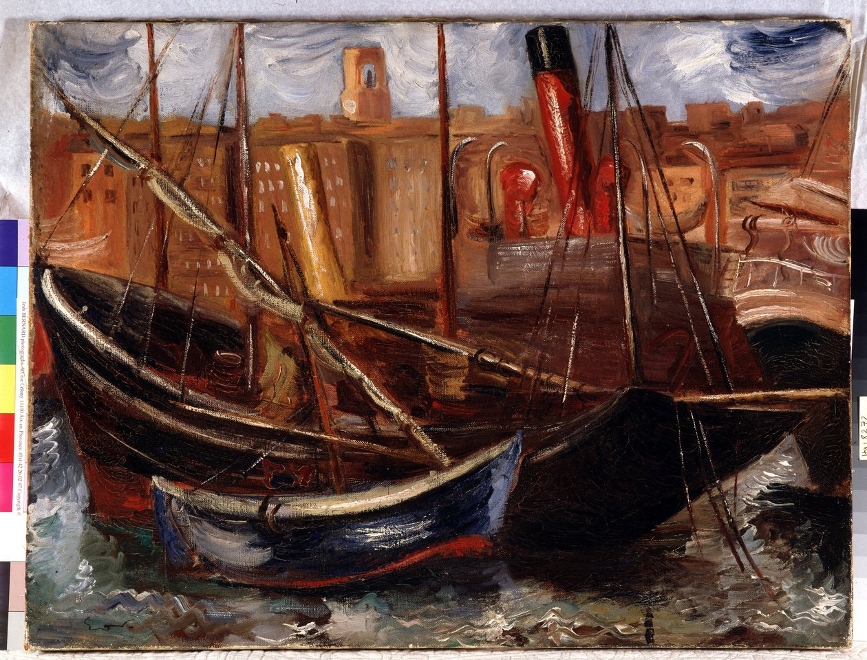 Łodzie i łodzie w starym porcie w Marsylii autorstwa Achille Emile Othon Friesz