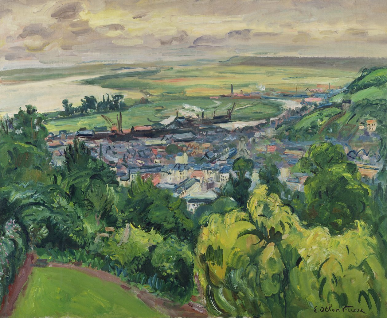 Krajobraz w Honfleur autorstwa Achille Emile Othon Friesz