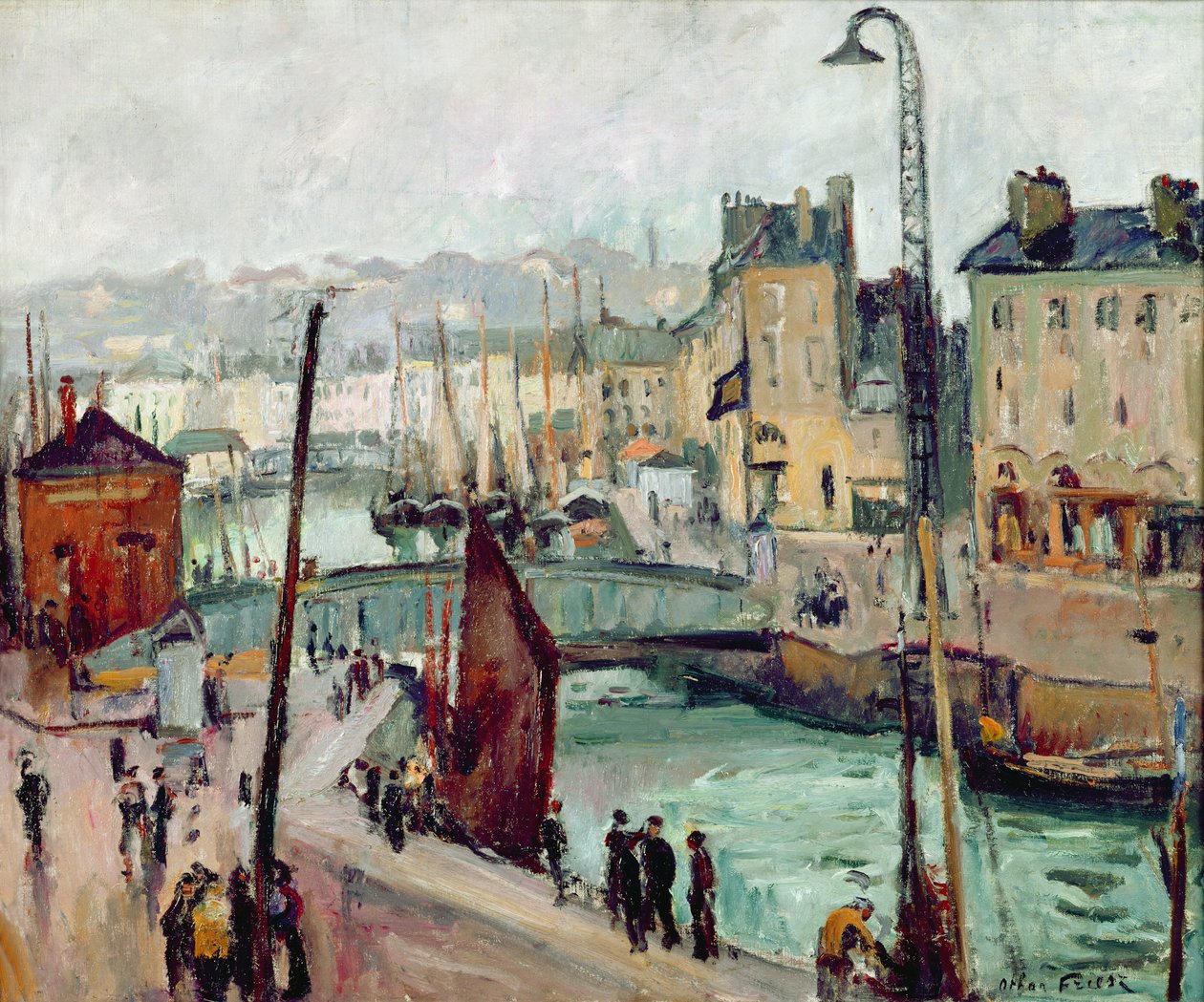 Le Havre, Bassin du Roy (olej na płótnie) autorstwa Achille Emile Othon Friesz