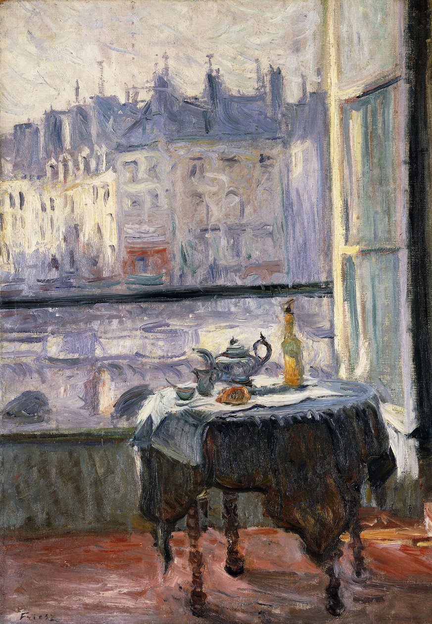 Martwa natura przy otwartym oknie; Nature Morte a la Fenetre Ouverte autorstwa Achille Emile Othon Friesz