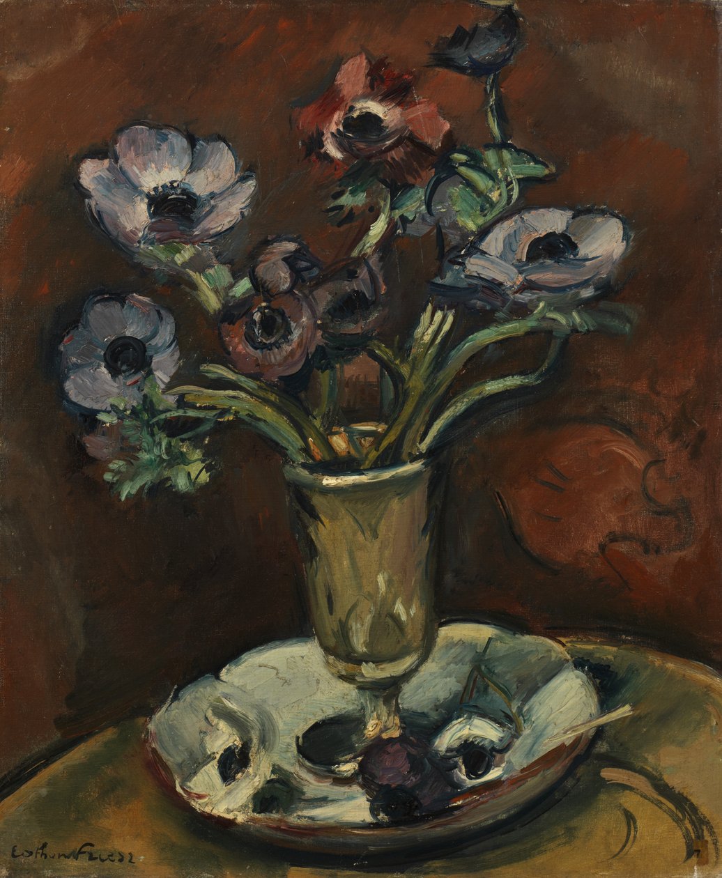 Martwa natura z anenomami, ok. 1922 r. (olej na płótnie) autorstwa Achille Emile Othon Friesz