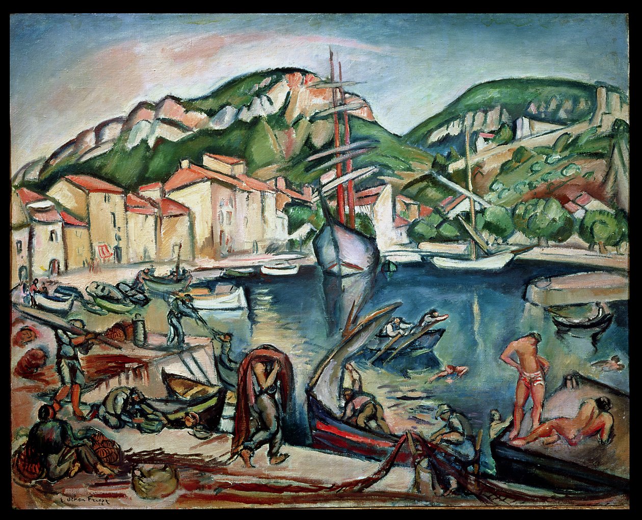 Port Ciotat (olej na płótnie) autorstwa Achille Emile Othon Friesz