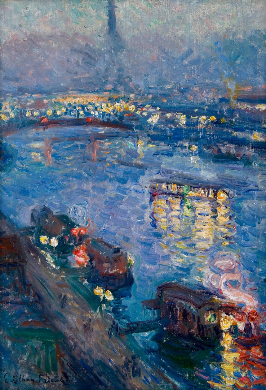 Sekwana w Paryżu - Pont de Grenelle autorstwa Achille Emile Othon Friesz