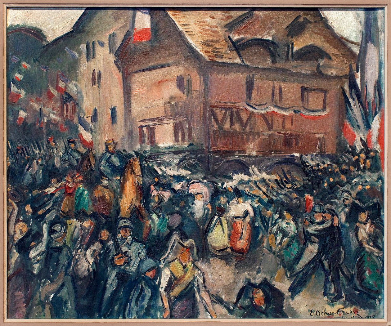 Wejście wojsk francuskich do Strasburga (Bas Rhin, Francja), 22 listopada 1918 r. Obraz Emile Othon Friesz (1879-1949), olej na płótnie autorstwa Achille Emile Othon Friesz