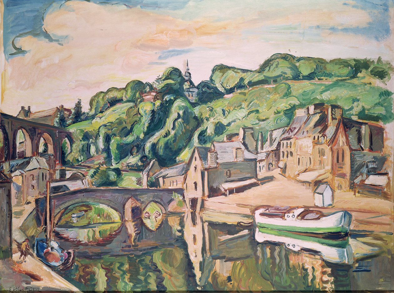 Widok Dinan (olej na płótnie) autorstwa Achille Emile Othon Friesz