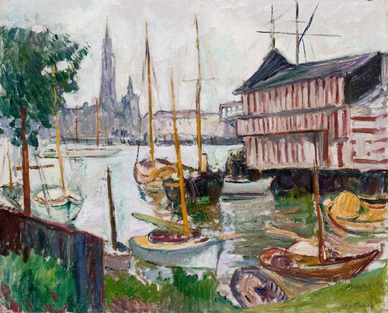 Basen jachtowy w Sainte-Anne, Antwerpia autorstwa Achille Emile Othon Friesz